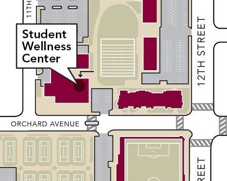 Wellness center map graphic